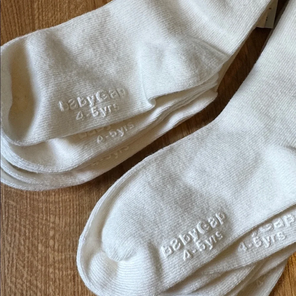 Baby Gap Toddler Crew Socks 7 Pairs 4-5 Years Cream Color